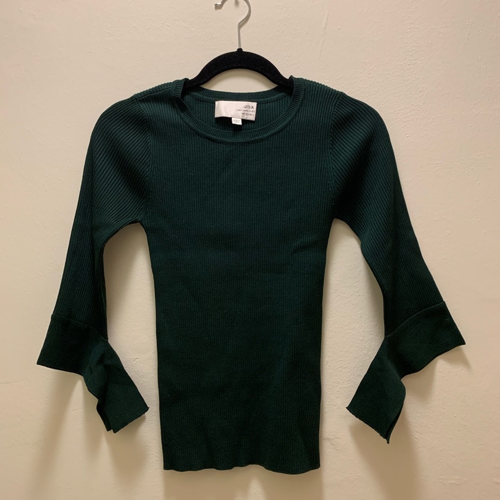 J.O.A. Dark Green Sweater Top Small